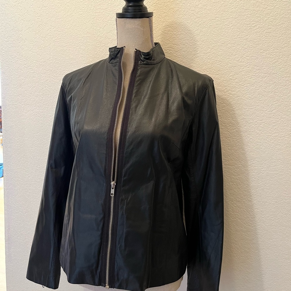 DKNY Women's Black Leather Jacket